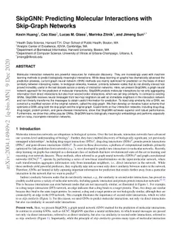 SkipGNN: Predicting Molecular Interactions with Skip-Graph Networks