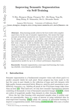 Improving Semantic Segmentation via Self-Training