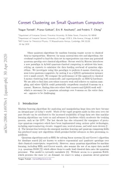 Coreset Clustering on Small Quantum Computers