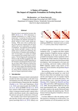 A Matter of Framing: The Impact of Linguistic Formalism on Probing
  Results