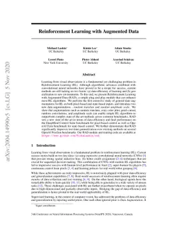 Reinforcement Learning with Augmented Data