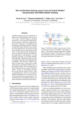 How do Decisions Emerge across Layers in Neural Models? Interpretation
  with Differentiable Masking