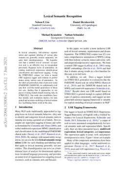 Lexical Semantic Recognition