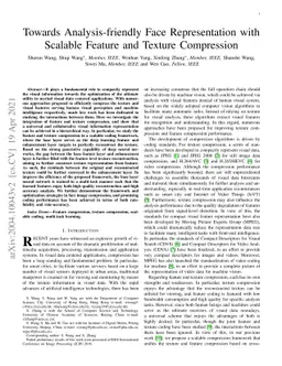 Towards Analysis-friendly Face Representation with Scalable Feature and
  Texture Compression
