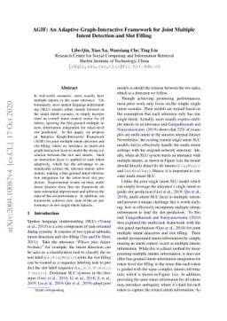 AGIF: An Adaptive Graph-Interactive Framework for Joint Multiple Intent
  Detection and Slot Filling