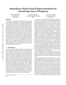 Dependency-Based Neural Representations for Classifying Lines of
  Programs
