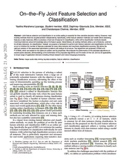 On-the-Fly Joint Feature Selection and Classification