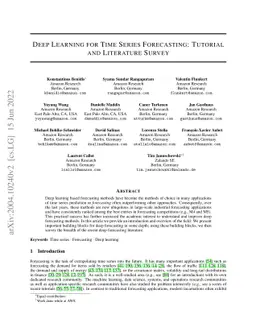 Deep Learning for Time Series Forecasting: Tutorial and Literature
  Survey