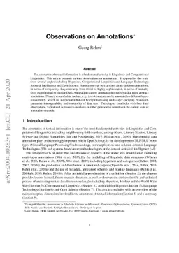 Observations on Annotations