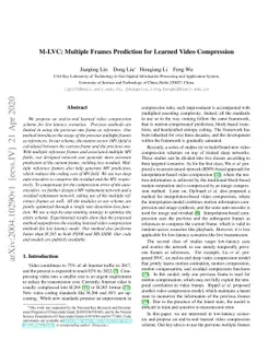 M-LVC: Multiple Frames Prediction for Learned Video Compression