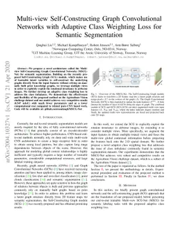 Multi-view Self-Constructing Graph Convolutional Networks with Adaptive
  Class Weighting Loss for Semantic Segmentation