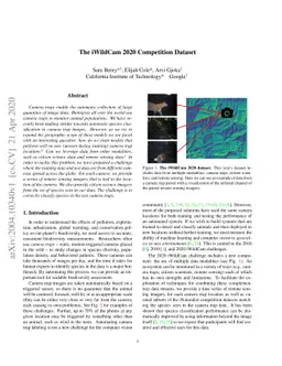 The iWildCam 2020 Competition Dataset