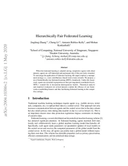 Hierarchically Fair Federated Learning
