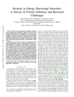 Security in Energy Harvesting Networks: A Survey of Current Solutions
  and Research Challenges