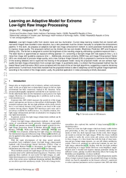 Learning an Adaptive Model for Extreme Low-light Raw Image Processing