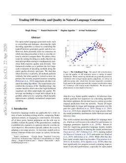 Trading Off Diversity and Quality in Natural Language Generation