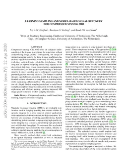 Learning Sampling and Model-Based Signal Recovery for Compressed Sensing
  MRI