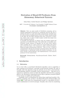 Derivation of Heard-Of Predicates From Elementary Behavioral Patterns