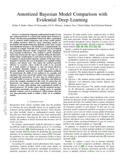 Amortized Bayesian model comparison with evidential deep learning