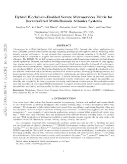 Hybrid Blockchain-Enabled Secure Microservices Fabric for Decentralized
  Multi-Domain Avionics Systems