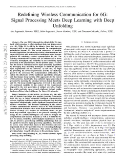 Redefining Wireless Communication for 6G: Signal Processing Meets Deep
  Learning with Deep Unfolding