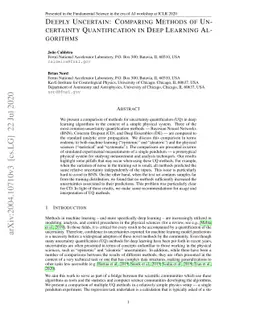 Deeply Uncertain: Comparing Methods of Uncertainty Quantification in
  Deep Learning Algorithms