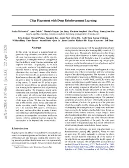 Chip Placement with Deep Reinforcement Learning