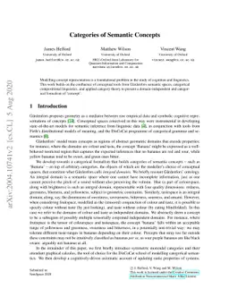 Categories of Semantic Concepts