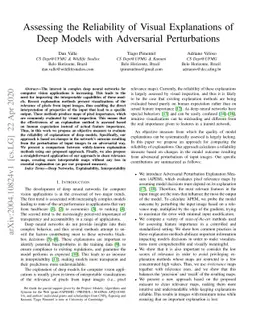 Assessing the Reliability of Visual Explanations of Deep Models with
  Adversarial Perturbations