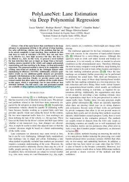 PolyLaneNet: Lane Estimation via Deep Polynomial Regression