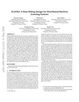 ArchNet: Data Hiding Model in Distributed Machine Learning System