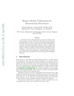 Human-Machine Collaboration for Democratizing Data Science