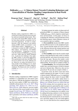DuReader_robust: A Chinese Dataset Towards Evaluating Robustness and
  Generalization of Machine Reading Comprehension in Real-World Applications