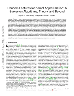 Random Features for Kernel Approximation: A Survey on Algorithms,
  Theory, and Beyond