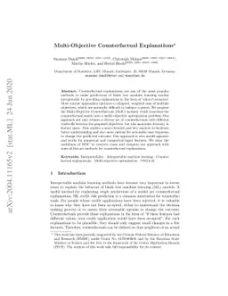 Multi-Objective Counterfactual Explanations
