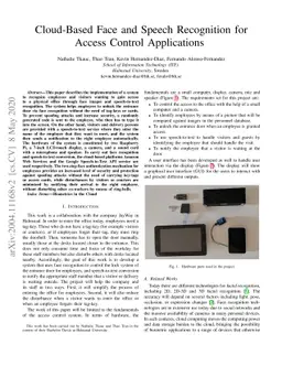Cloud-Based Face and Speech Recognition for Access Control Applications