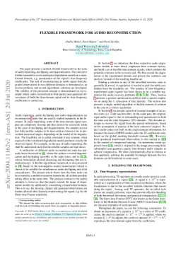 Flexible framework for audio reconstruction