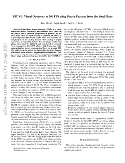 BIT-VO: Visual Odometry at 300 FPS using Binary Features from the Focal
  Plane
