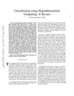 Classification using Hyperdimensional Computing: A Review