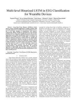 Multi-level Binarized LSTM in EEG Classification for Wearable Devices
