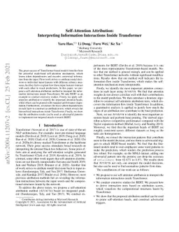 Self-Attention Attribution: Interpreting Information Interactions Inside
  Transformer
