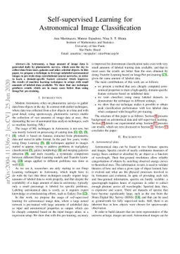 Self-supervised Learning for Astronomical Image Classification