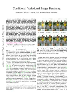 Conditional Variational Image Deraining