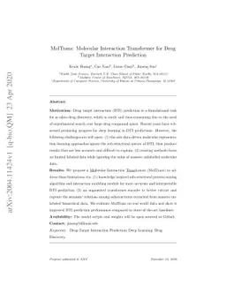 MolTrans: Molecular Interaction Transformer for Drug Target Interaction
  Prediction