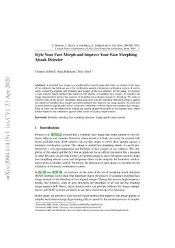 Style Your Face Morph and Improve Your Face Morphing Attack Detector