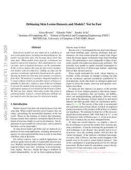 Debiasing Skin Lesion Datasets and Models? Not So Fast