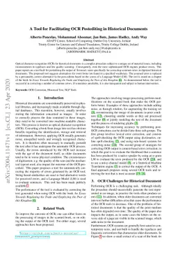 A Tool for Facilitating OCR Postediting in Historical Documents