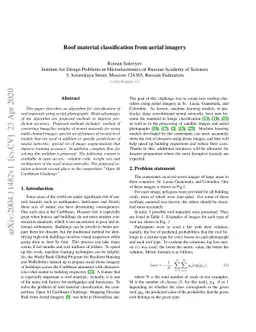 Roof material classification from aerial imagery