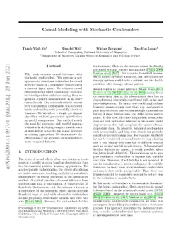 Causal Modeling with Stochastic Confounders
