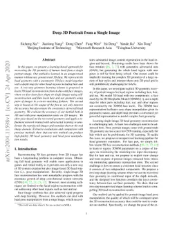 Deep 3D Portrait from a Single Image